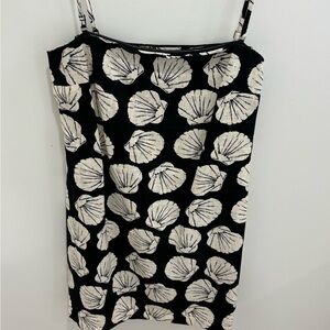 Abercrombie & Fitch Black and Cream Patterned Romper